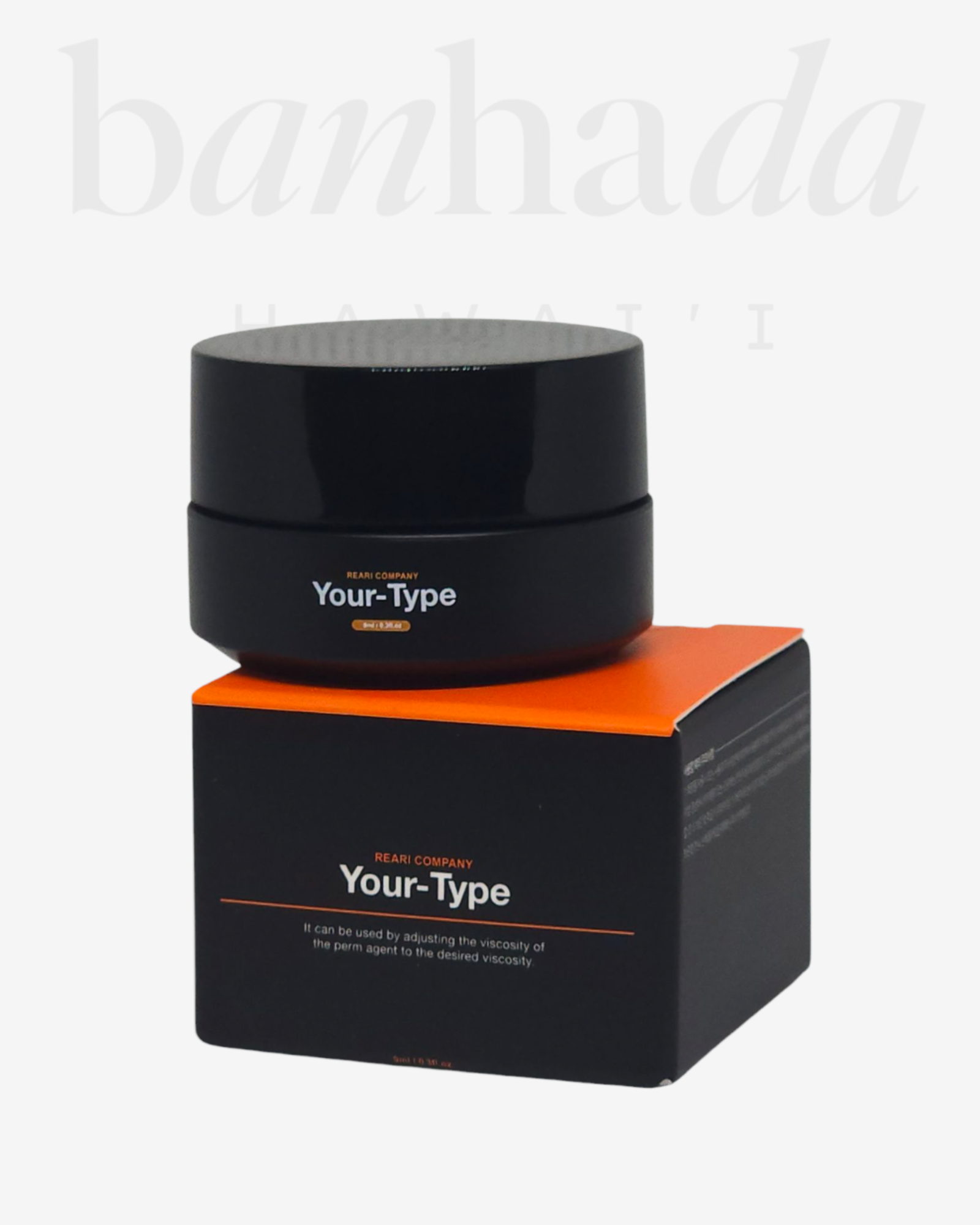 Banhada Your Type Viscosity Mix, front view box and product jar.