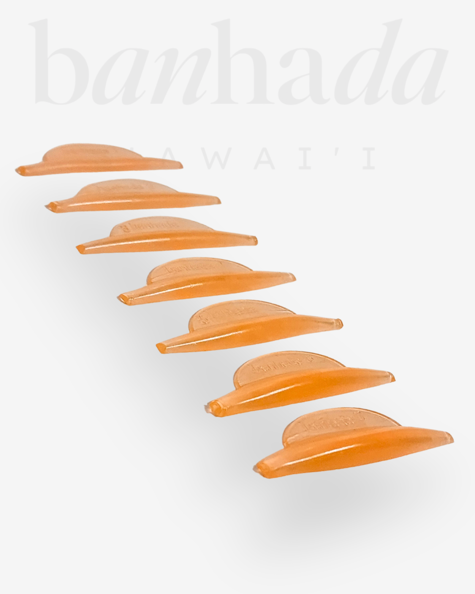 Banhada 777 Silicone Lash Rod Set, 7 sizes displayed