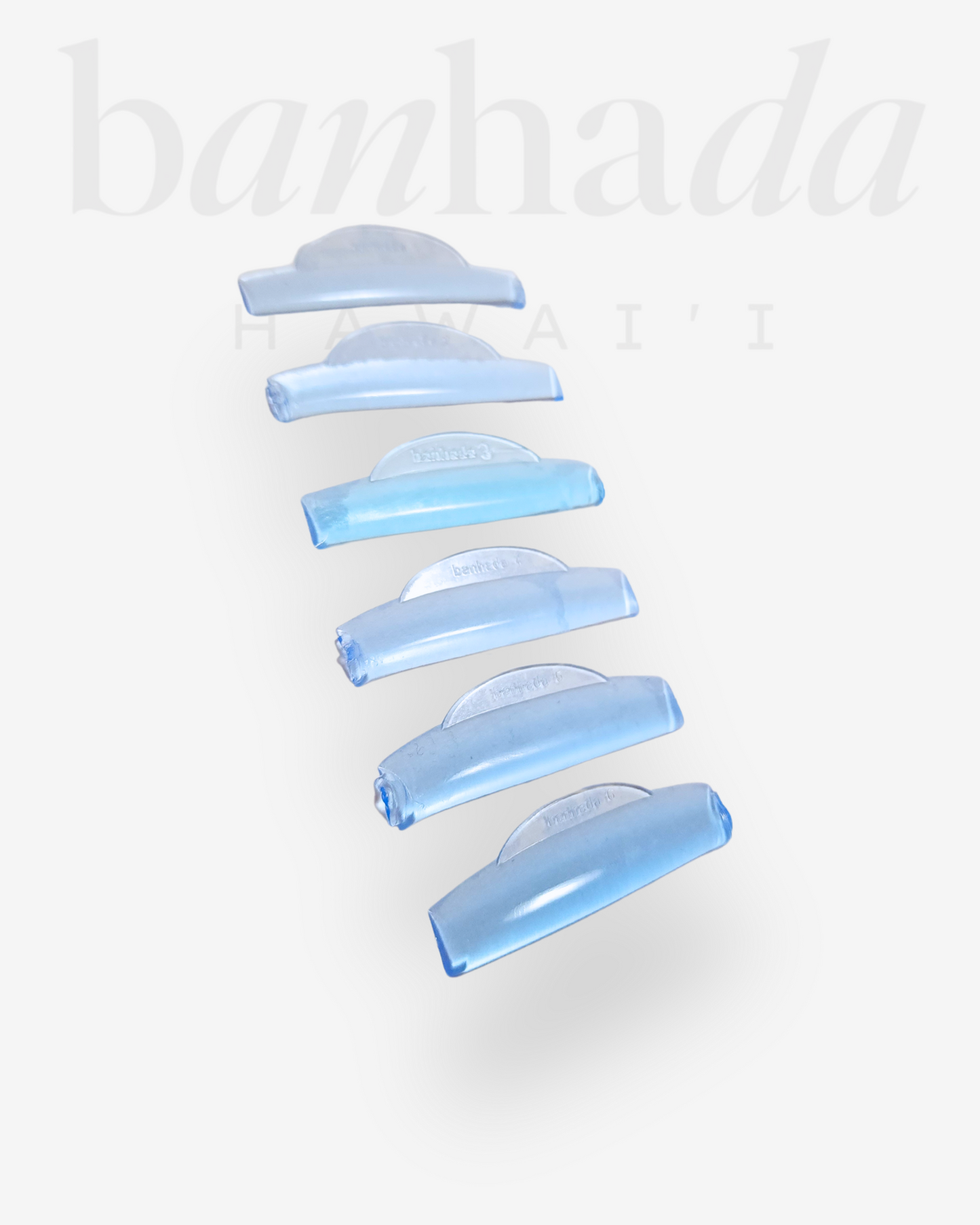 Banhada Butter Lash Rods Season 2, six sizes displayed