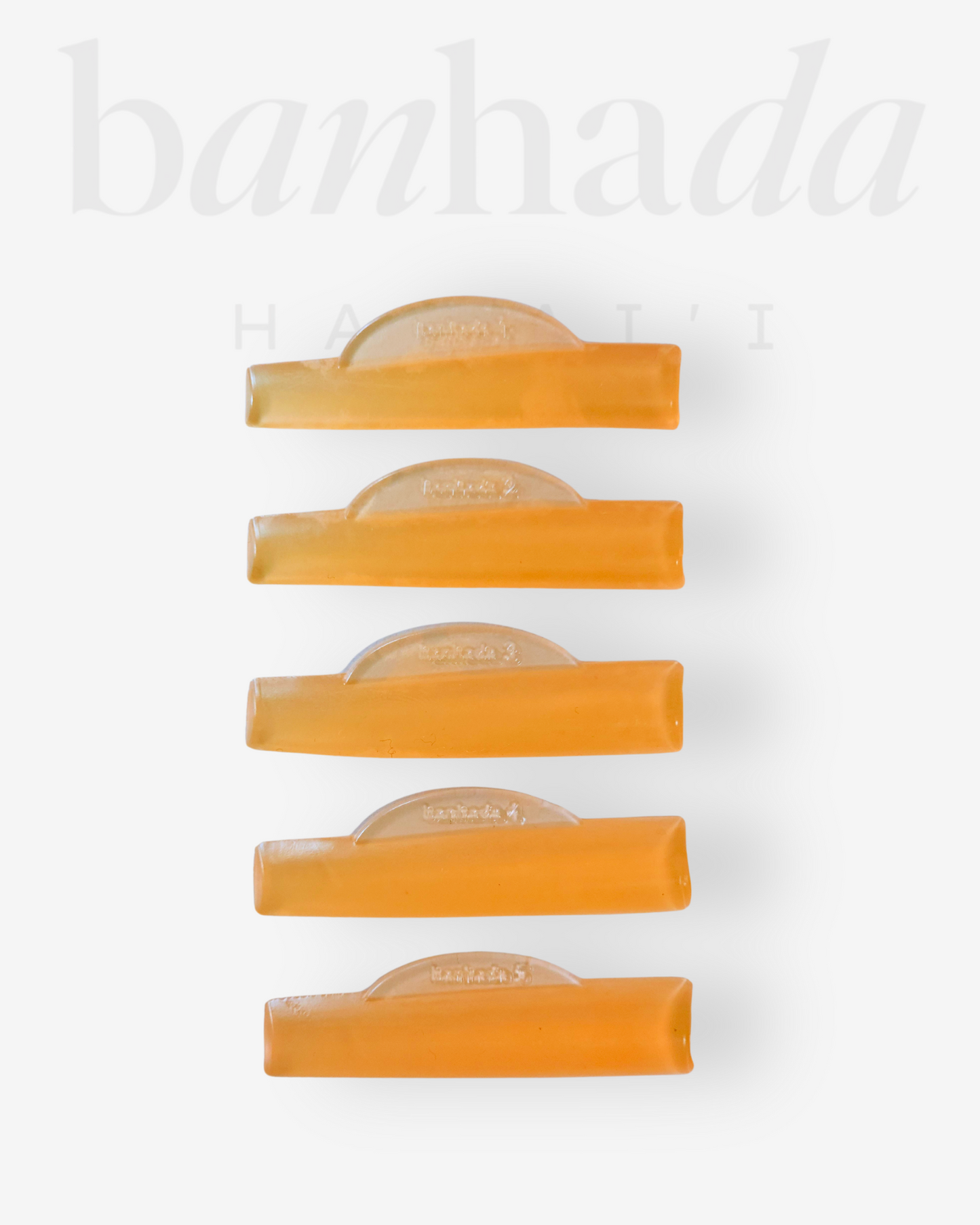 Banhada Cheese Lash Rod Set 5 sizes top view