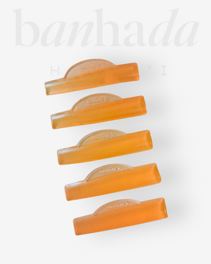 Banhada Cheese Lash Rod Set 5 sizes, detail top view