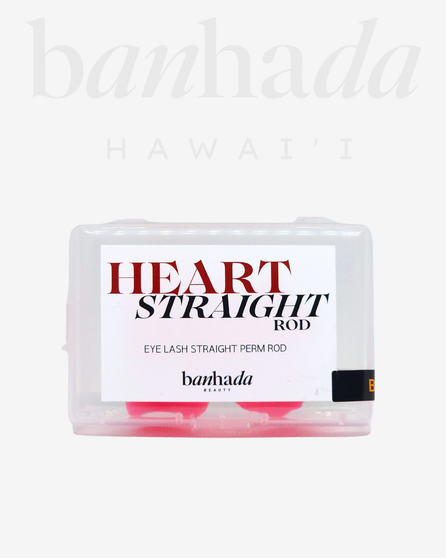 Banhada Heart Straight Rod in case, frontview